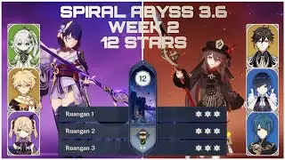 F2P SPIRAL ABYSS 3.6 On Phone Challenge ,Raiden Shogun & Hu Tao