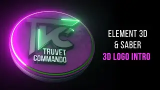 Neon Light 3D Logo Intro  | Element 3D & Saber | Client Project | 60fps