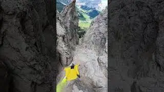 short Wingsuit Flight with Smoke