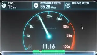 Speed test with Comcast