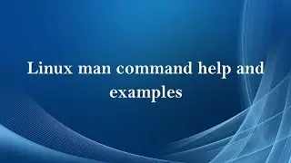 Linux man command help and examples ( Tamil )