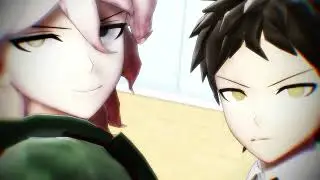 [MMD x Danganronpa 1 & 2] Focus! - Hajime x Komaeda x Makoto
