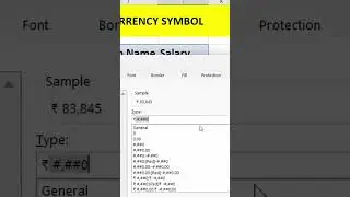 Currency Symbol In Ms Excel | 