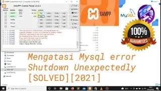 Cara Mengatasi MySQL Error Shutdown Unexpectedly Di XAMPP | 2021
