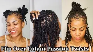 flip over corn rows and passion twists | protective style