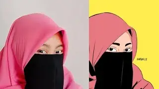 Contoh hasil membuat vektor wajah menggunakan aplikasi infinite desgin