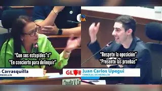Claudia Carrasquilla y Juan Carlos Upegui: Debate Concejo de Medellín