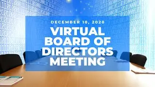 December 10 2020 PCOC Virtual Board of Directors Meeting
