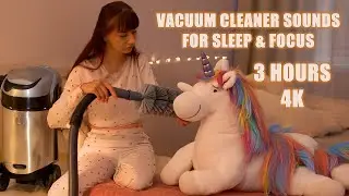 3 Hours of Deep Vacuuming Soft Carpet & Fluffy Objects | ASMR Cleaning Sounds for Sleep & Focus