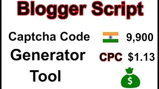 Captcha code in HTML Blogger Widget Free Plugins