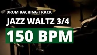Jazz Waltz Backing Track | Drum Metronome | 150 BPM