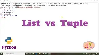#4 List vs Tuple in Python | Python Tutorial For Beginners