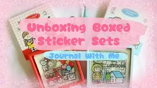 UNBOXING Cute Stickers Box Sets InfeelME #unboxing #journalwithme #shopeehaul mini