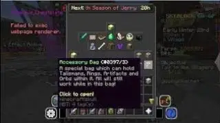 How to unlock and Upgrade the Accessory bag for Free Fakepixel skyblock