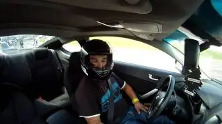 Drifting at irwindale Speed way (onboard view)