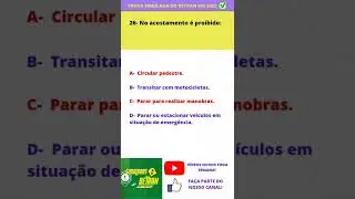 Prova teórica do detran mg 2022, prova do detran 2022, prova simulada do detran  mg 2022 #27