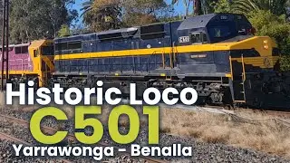 Heritage Locomotive C501 Slow Rail Journey - Yarrawonga to Benalla