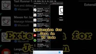 Extension for Java in VS Code 