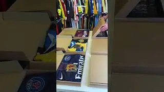 Packing mystery box orders 👍 #footballshirts #mysteryfootballshirt #footballkits #soccerjerseys