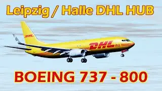 Boeing 737 800 Hard Landing at Leipzig DHL HUB | #Planespotting | X-Plane Mobile | @MakisAviation