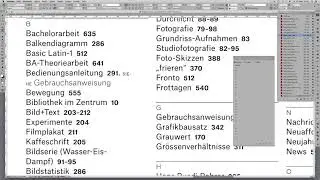Indesign Index erstellen und bearbeiten