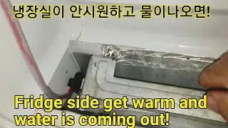 삼성 냉장고 냉장실이 안시원해지고 안쪽에서 물이 생겨요. Samsung refrigerator fridge get warm and freezer not strong enough!