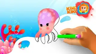 KikoKiko Crta Hobotnicu | Kako Se Crta Hobotnica | KikoKiko Pesme Za Decu & Kako Se Crta