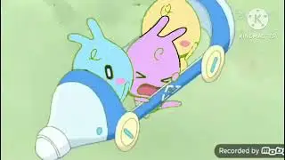 Eco-usatchi Triplet Get Crash On Kikitchi And Gozarutchi From The Tamagotchi Grand Prix (Colored)