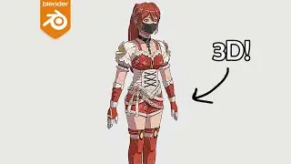 How I Made a Beautiful 2D Looking Ninja Character in Blender!