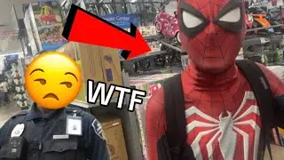 Insomniac Spider-Man goes shopping at Walmart prank #2￼