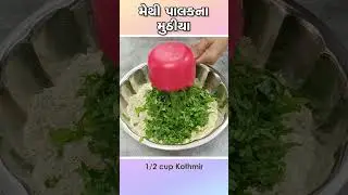 ગરમા ગરમ પાલક મેથી ના મુઠીયા | Palak Methi na Muthia