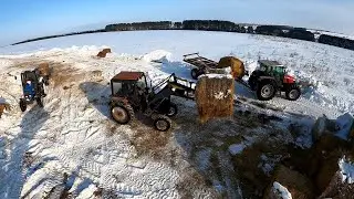 Очищаю путь мужикам для транспортировки соломы!