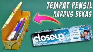 Cara Membuat DUSGRIP (Tempat Pensil) dari Kardus Bekas Tempat Pasta Gigi