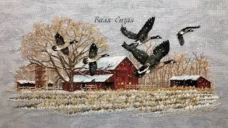 #41. Вышивка/ ГОТОВАЯ РАБОТА/ Classic Design - 4397 Дикие гуси/ Dimensions -13732 Winter Geese