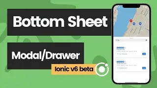 First look at the Ionic Bottom Sheet Drawer with map - Ionic V6 Beta (React)
