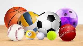 Sports Ball Names For Kids | Easy English Sports Balls | Different Ball Types for Children