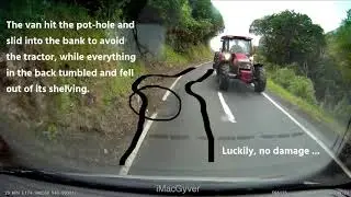 Accident avec un tracteur évité de justesse