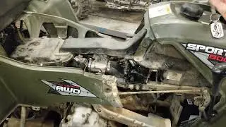 How to clean your fuel injection system on a Polaris sportsman.  part 2