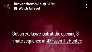 Get an exclusive look at the opening 8-minute sequence of #KravenTheHunter 🩸