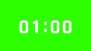 1 Minute Countdown Timer ⏳ | Green Screen Effect (No Copyright) | Chroma Key