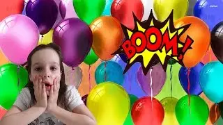 Baloons Шарики Воздушные шарики Челлендж успей за 60 секунд Много воздушных шариков с сюрпризами