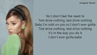 Ariana Grande-test drive (Lyrics-Letra)