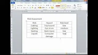 Working with Tables in Word 2010
