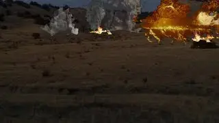 ARTILLERY BOMBARDMENT green screen  black HD