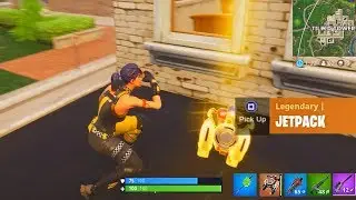Using the Jetpack in Fortnite Battle Royale (Jetpack Gameplay in Tilted Towers)