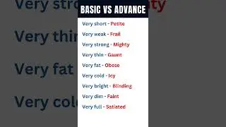 Basic Vs Advance English Words- 10 #howtofluentinenglisheasily #viralvideo  #englishspeakingpractice