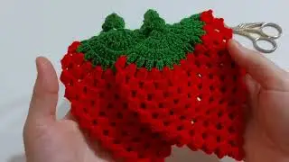 Amazing Beautiful 😍🍓Easy Crochet Strawberry Washcloth Pattern / DIY Crochet Kitchen Decor