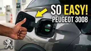 Peugeot 3008 - How to open gas cap/fuel cap