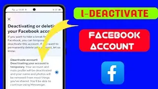 Paano i-deactivate ang Facebook account 2024||I-deactivate ang Facebook