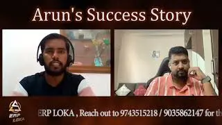 Success story#74 Diploma student Arun got placed in SAP Procurement analyst